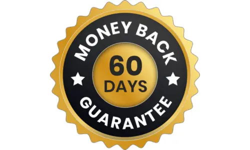 Lymphatic Tonic money back guarantee FDA Approved logo signifying that the product complies with the U.S. Food and Drug Administration's safety and regulatory standards.